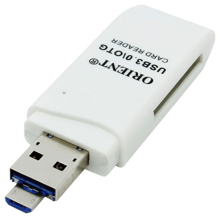 Lector de tarjetas ORIENT CR-018W USB 3.0 Blanco