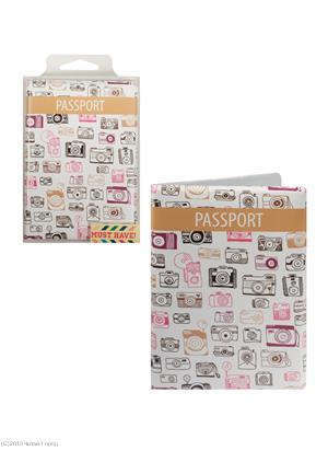 Custodia per passaporto Telecamere su sfondo bianco (scatola in PVC)