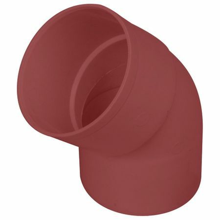 Codo de 67 ° para tubo MUROL de 80 mm, color rojo