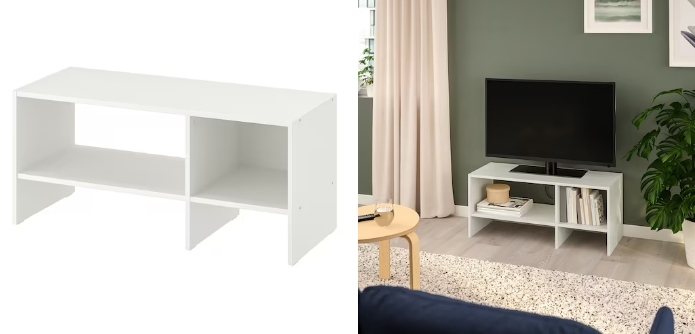 Le panneau supérieur du meuble est conçu pour un téléviseur ne pesant pas plus de 20 kg