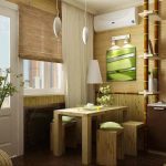 Virtuvės dizainas su medinių baldų