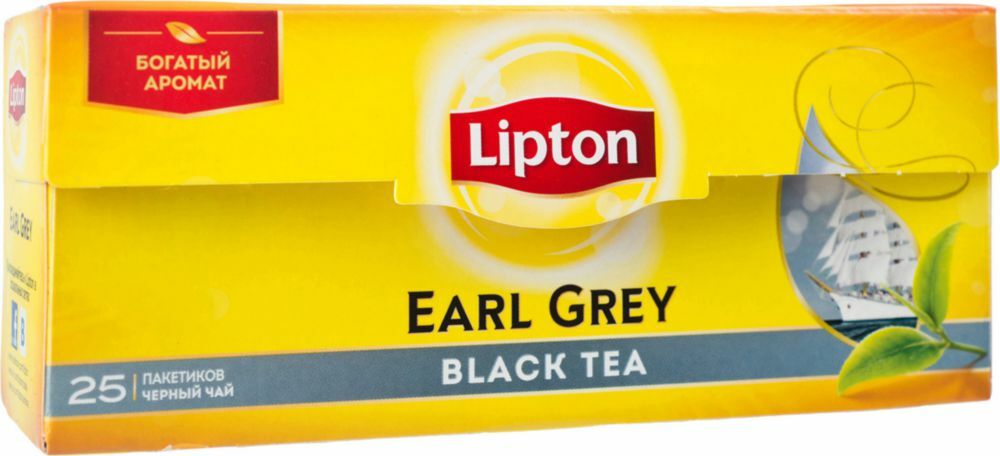 Lipton Earl pilka juoda arbata 25 paketėliai
