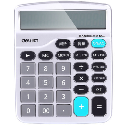 Datora cilvēka balss 12 bitu liela ekrāna ekonomiskā kalkulatora atbalsta trauksmes kalendārs