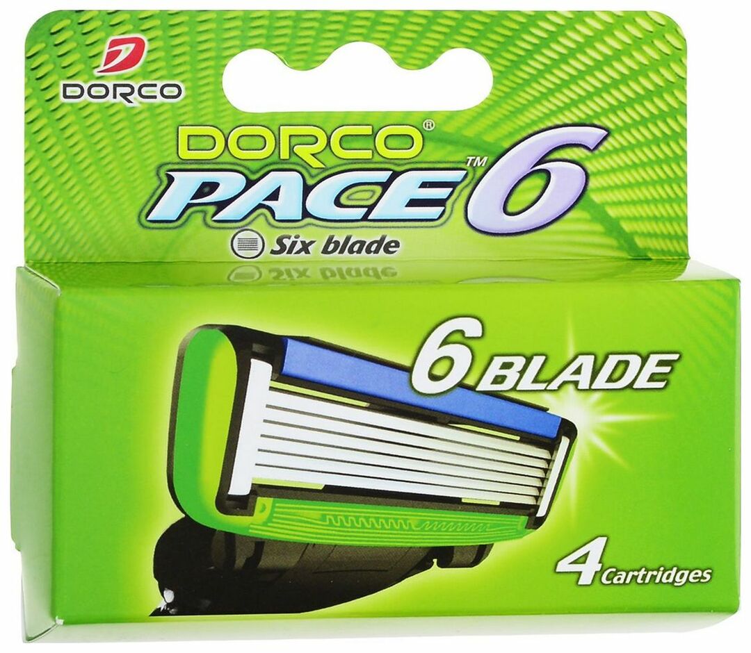 Reservemesje voor Dorco Pace Six Blades 4 Cartridges