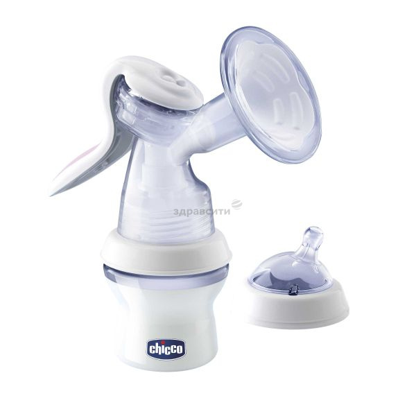 Breast pump Chicco (Chicco) Natural Feeling manual with a bottle