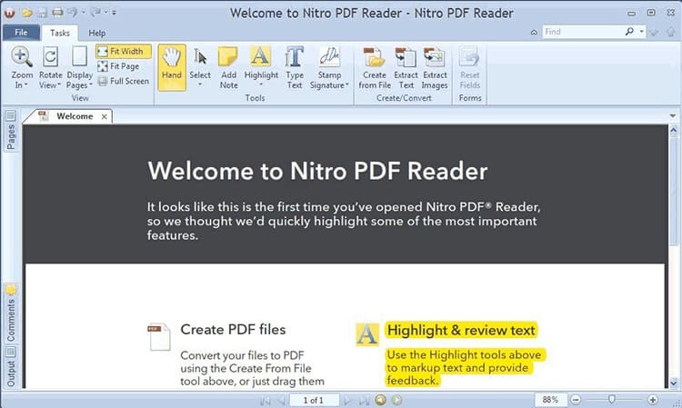 Nitro PDF skaitytuvas