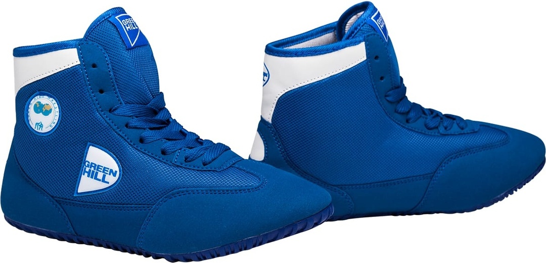 Chaussures de lutte Green Hill GWB-3052 / GWB-3055, blanc / bleu, 35