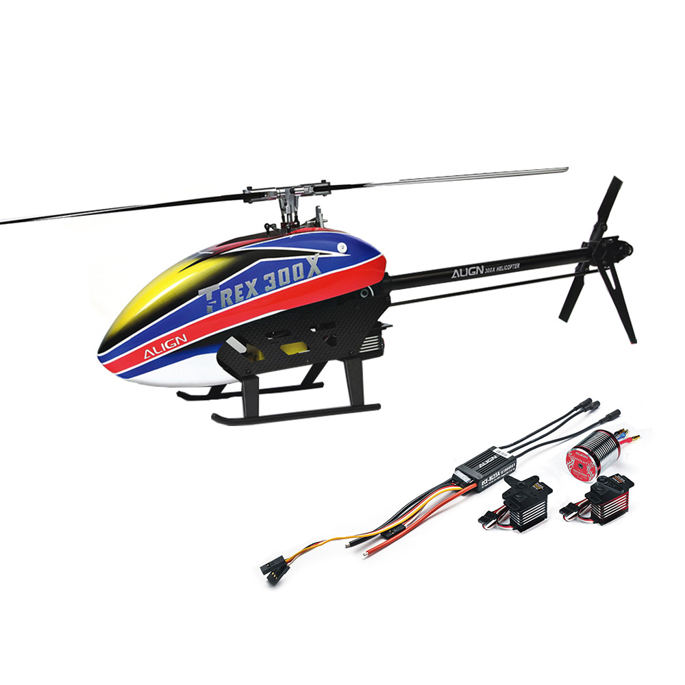 Igazítsa össze a T-Rex 300X DOMINATOR DFC 6CH 3D Flying RC Helicopter Super Combo-t az RCE-BL25A ESC 3700KV motoros digitális szervókkal