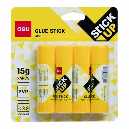 Deli Stick UP EA20114 15gr şeffaf blister takviyeli (paket: 4 adet) 12 adet / koli