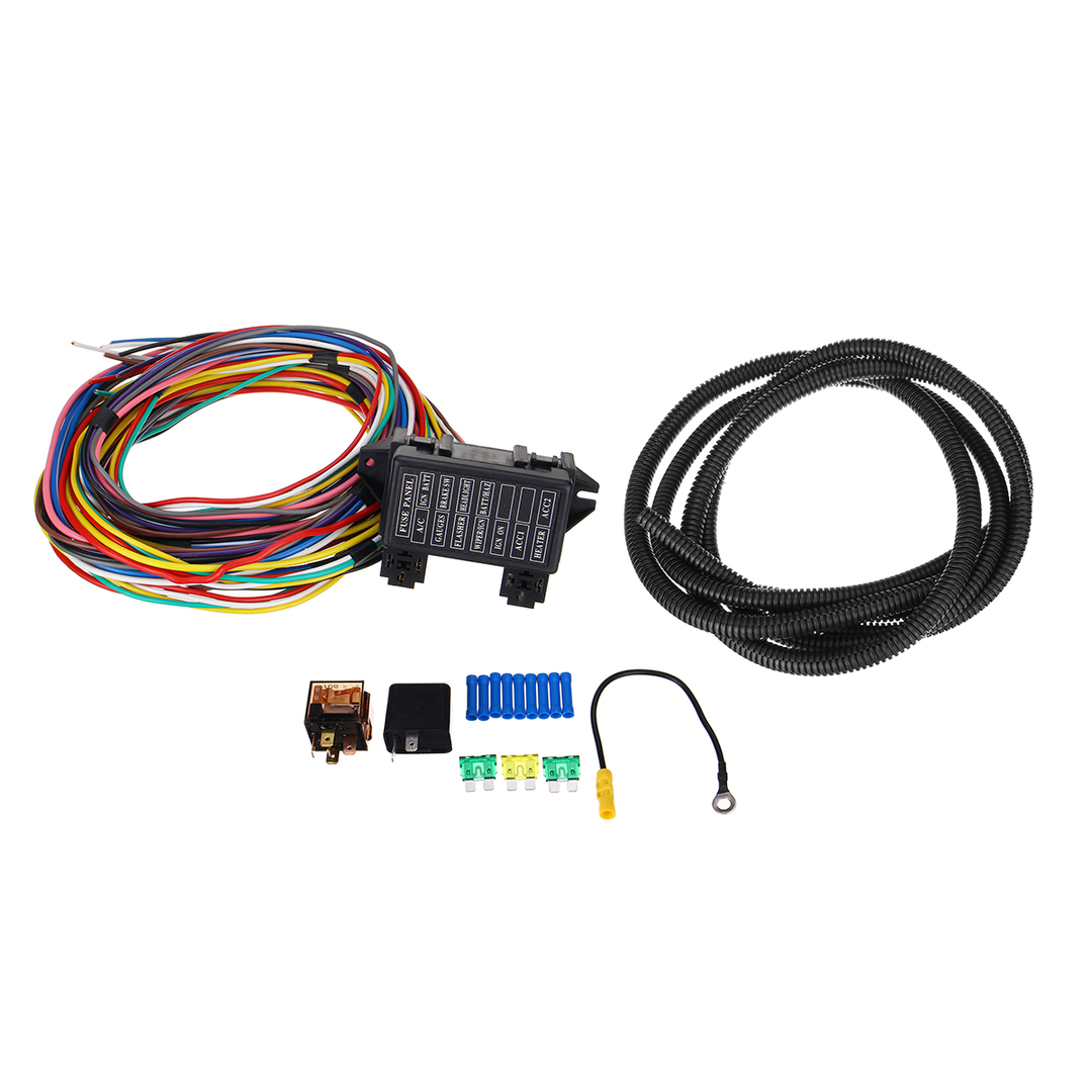 Outline Kit de fils de faisceau de câbles de pare-chocs universel Durabilité 12V Auto Hot Rod Street-Rod XL Fils