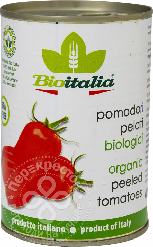 Bioitalia skrellede tomater i tomatjuice 400g