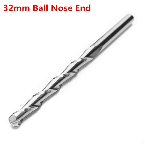 Shank 2 Flute 32mm Ball Tip End Mill CNC Router Tool