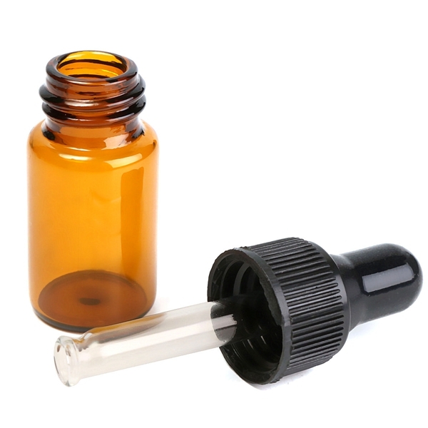ML Amber Glass Bottles Bottles with Pipette Vials for Essential Oil Sampling