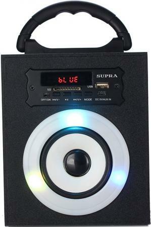 Taşınabilir hoparlör Supra BTS-550, Siyah (5 W, 20 - 20 000 Hz, Bluetooth, mini Jak, USB, microSD, pil)