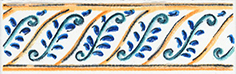 Capri Majolica STG \\ A462 \\ 5232 ohraničení dlaždic (modrá), 20x6,3 cm