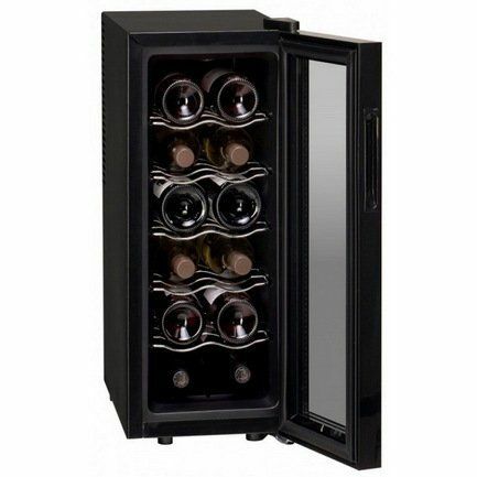 Dunavox Wine cabinet (33 l), 12 bottles, black DAT-12.33C Dunavox
