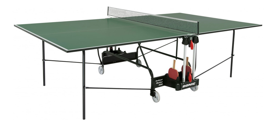 Tennisbord Donic Indoor Roller 400 grøn, med net
