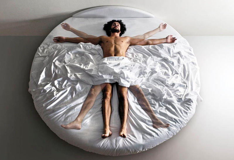 Only very brave people can sleep on this one, because the circle itself accumulates the energy of the room and transfers it to the sleeping person