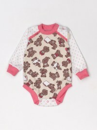Body Provence, color: ecru, pattern: bears, finish: coral, decor: lace, height 86-92 cm