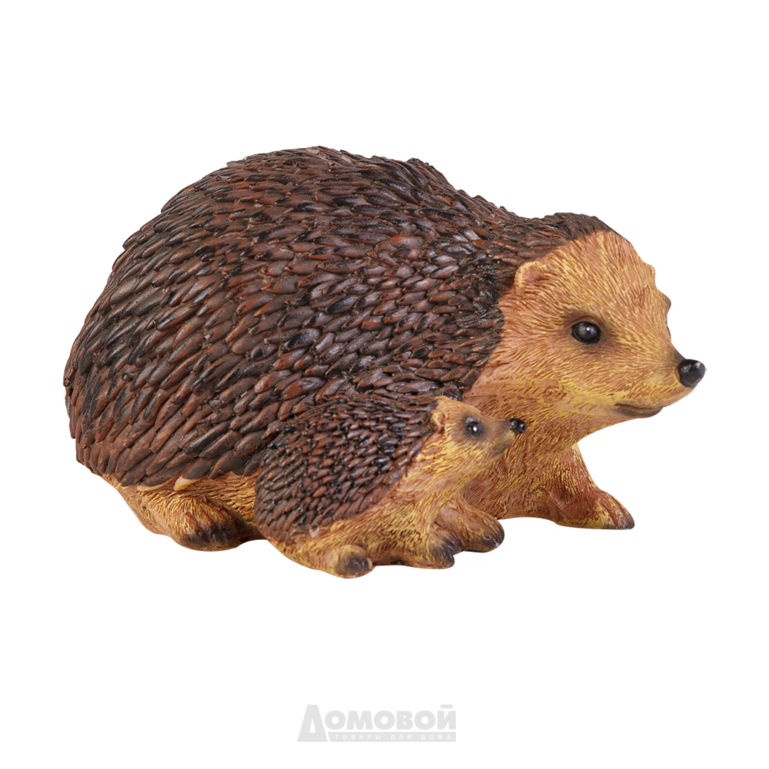 Figura de jardim, HOME DECOR Hedgehog com ouriço, 20,5x14,5x11,5 cm, poliresina