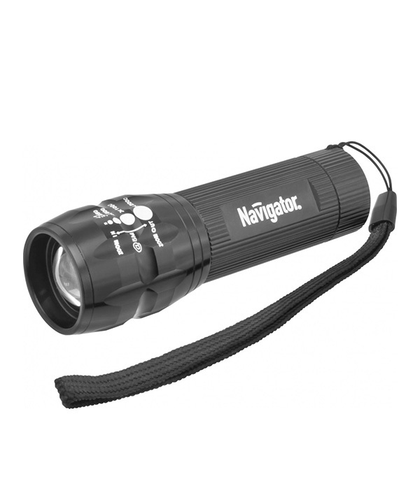 LED Flashlight Navigator (949676), funzionamento a batteria, manuale 1 LED 3 W alloggiamento in alluminio con messa a fuoco