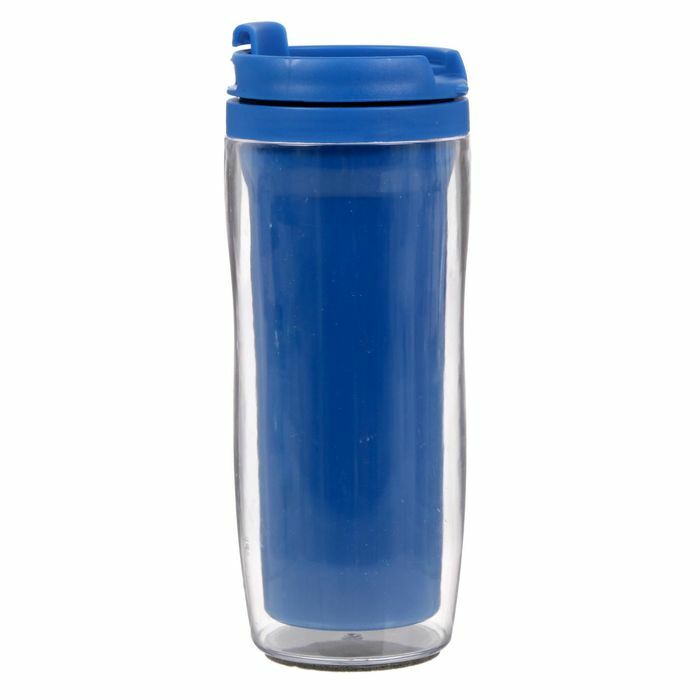  Thermoglas für einen Druckeinsatz, blau, 350 ml