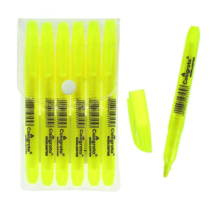 Highlighter beveled 5mm YELLOW PRICE FOR 1 PIECE !!!