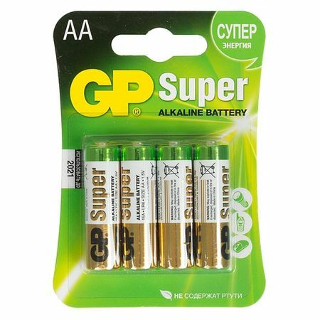 AA baterija GP super alkalna 15A LR6, 4 kos.