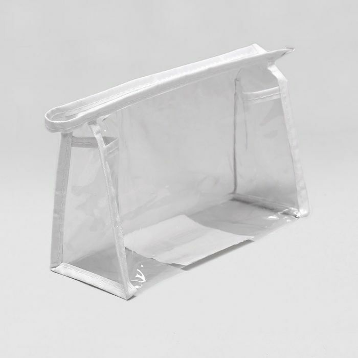 Kozmetička torbica za saunu s patentnim zatvaračem, 1 dio, bijela
