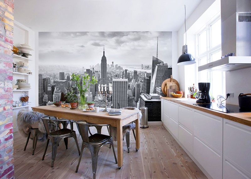 The perspective image will make the kitchen visually spacious