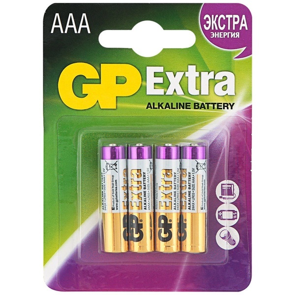 Batteri GP EXTRA ALKALINE 24AX-2CR4