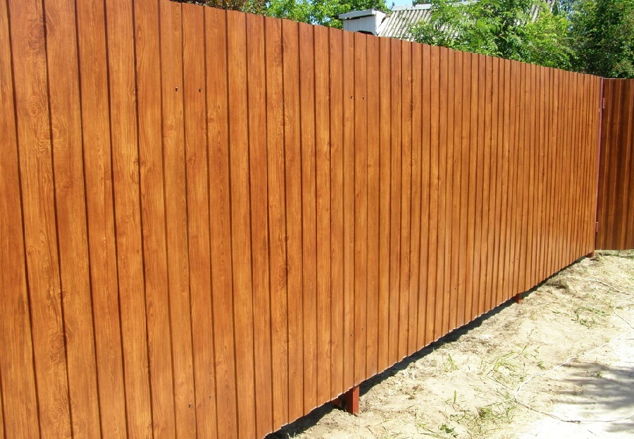 Zaun Holz Profilblech