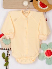 בגד גוף לתינוקות גיל מכרז, גודל 50-56 ס" מ, צבע: צהוב (משכשך)