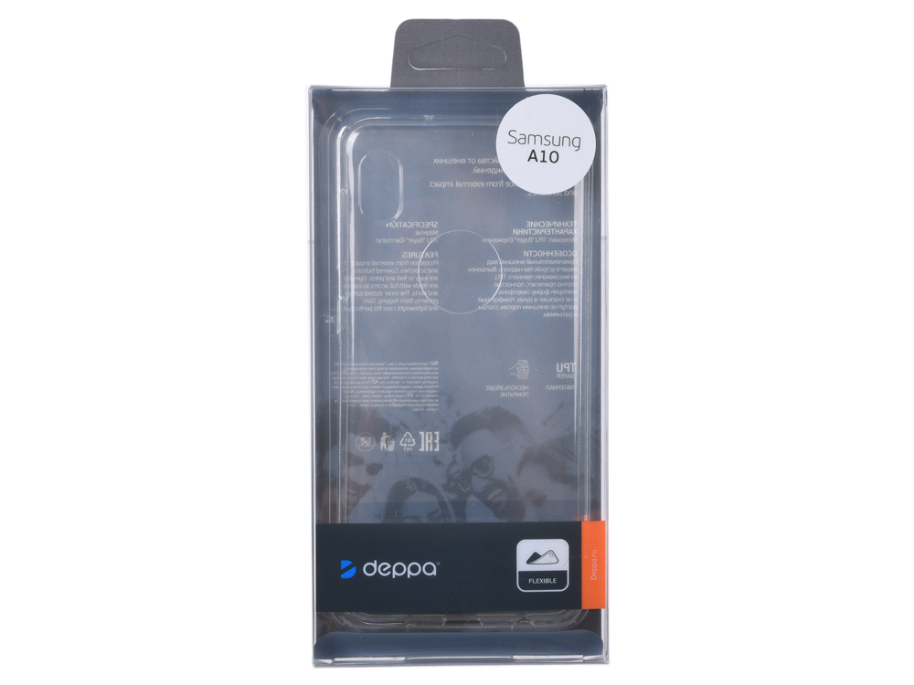 Capa para smartphone para Samsung Galaxy A10 (2019) Deppa Gel Case 87172 Capa preta, poliuretano