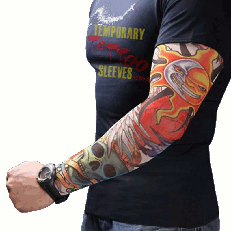 Moški Ženski najlonski tetovažni rokavi Elastični hladni UV zaščita pred soncem Kolesarski ribolov Alpinizem
