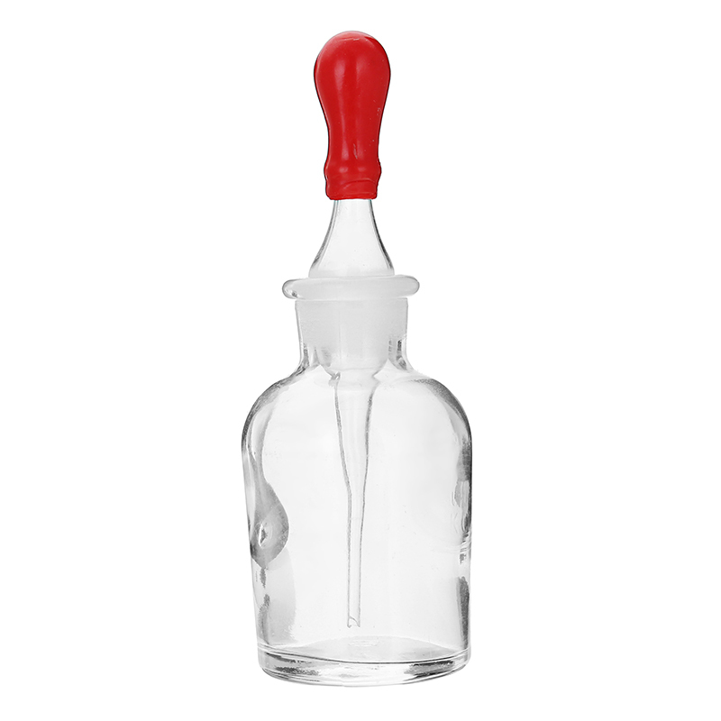 Klarglas-Tropfenaufbewahrungsreagenzflasche Laborglas C Schliff-Pipette 30-125ml
