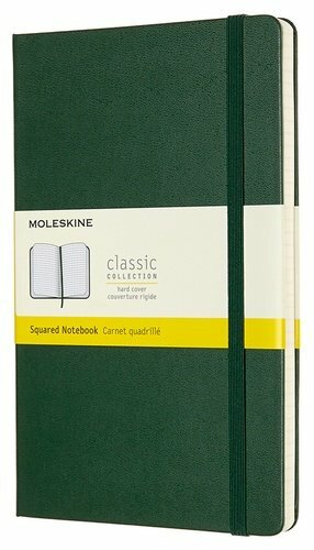 Moleskine anteckningsbok, Moleskine CLASSIC Large 130x210mm 240p. bur hårt lock grönt