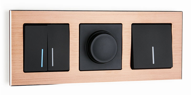 Complete with a dimmer, a two-button switch will become even more functional