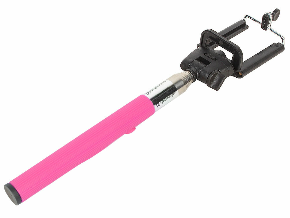 Selfie stick Defender SM-02 Selfie Master rosa con filo, 20-98 cm