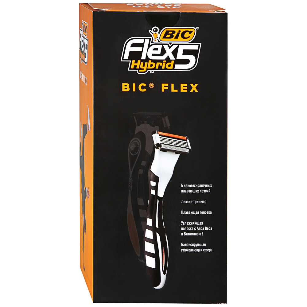 Estuche regalo Bic Flex 5 Hybrid Machine 2 cassettes espuma de afeitar 0,25l