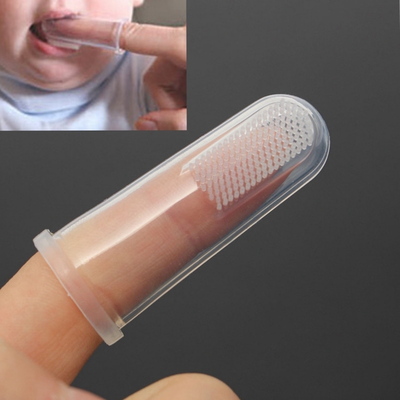 Stk Baby Kids Fingertænder Rene tandkød Rene tandbørste Massage Blød silikone tandbørste