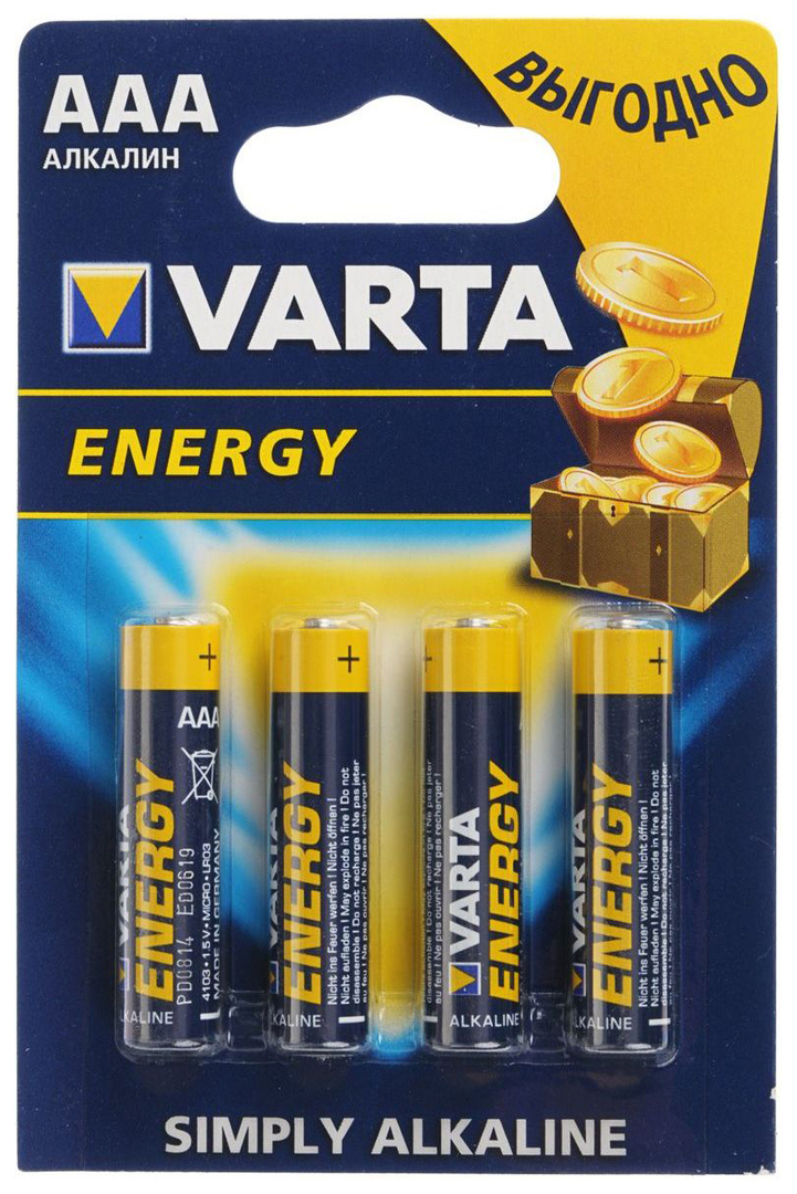 Alkaline batterij Varta Energy AAA LR3 4 stuks