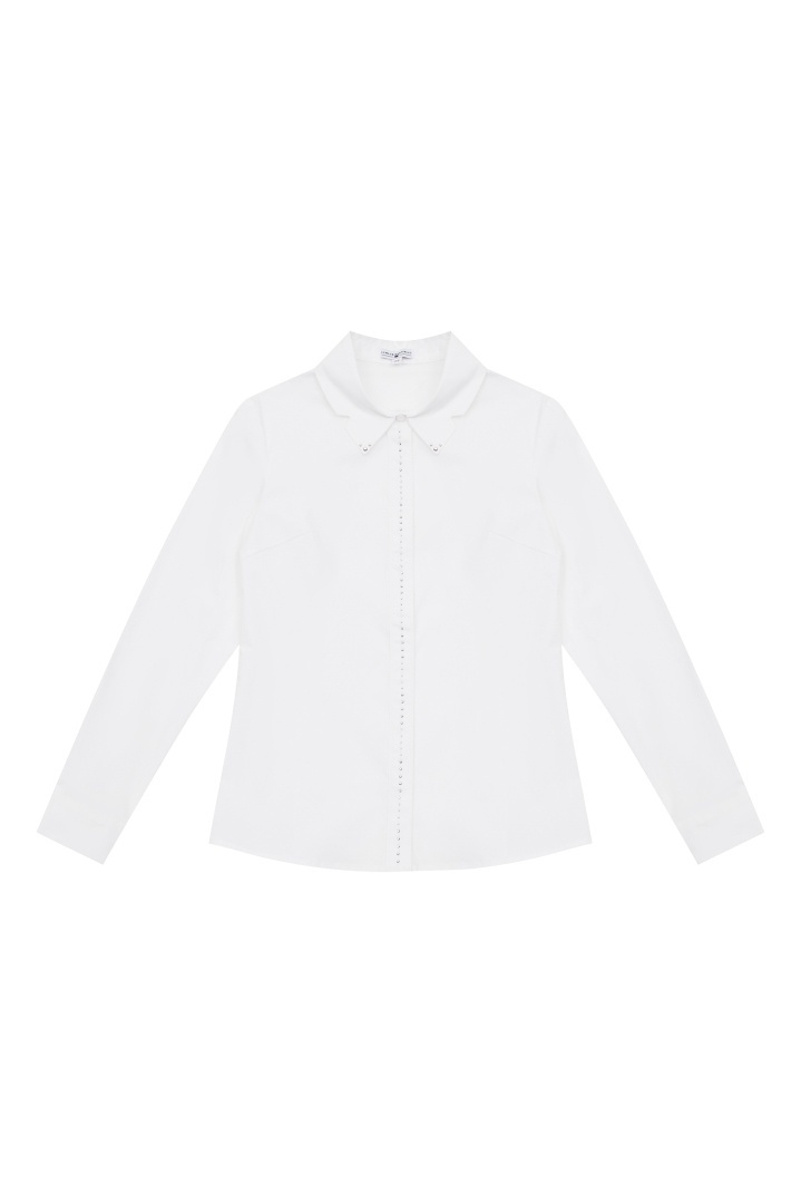 Dekorlu beyaz bluz