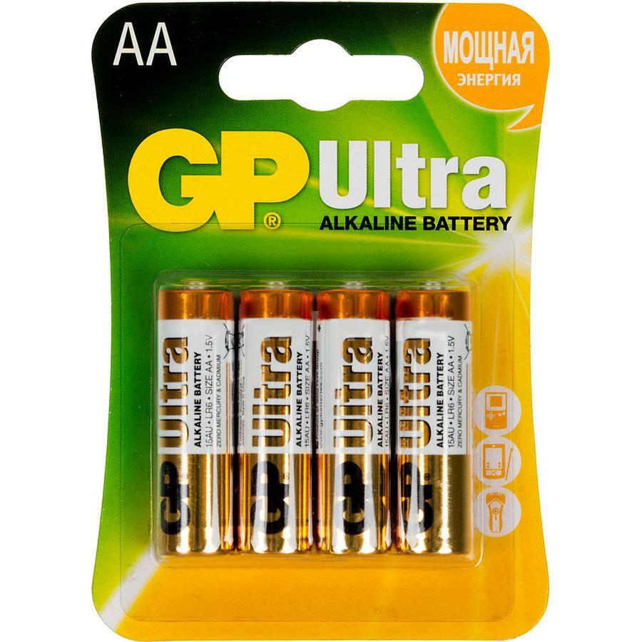 Baterie AA GP Ultra Alkaline 15AU LR6 (4ks)