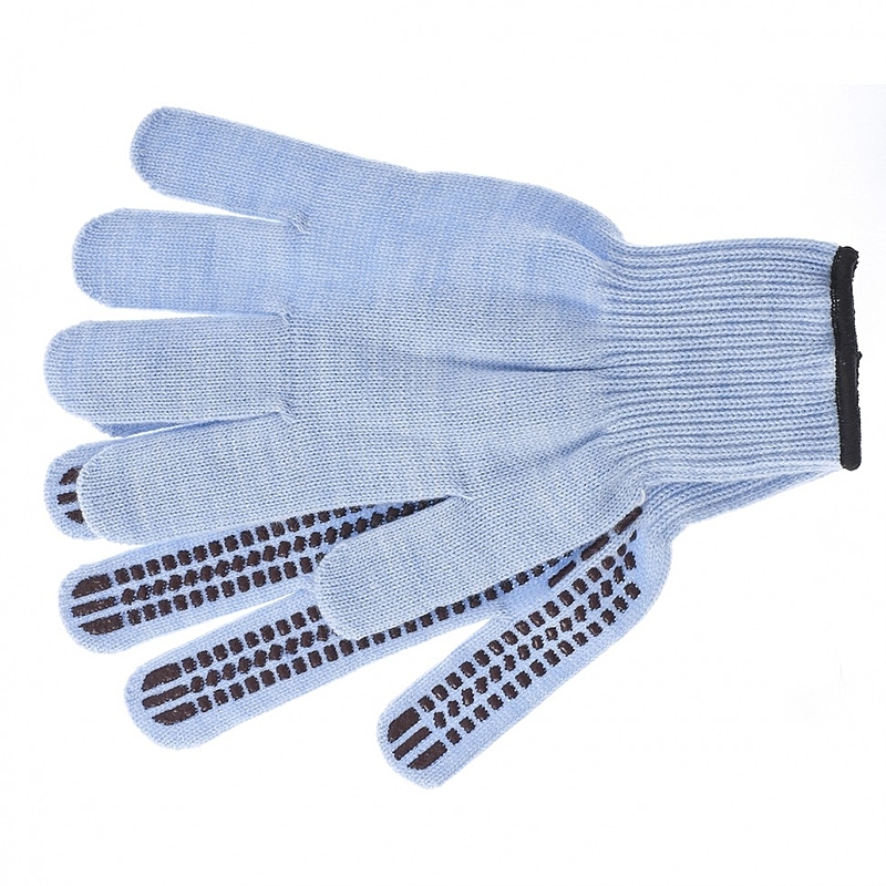 Pletené rukavice, akryl, PVC gél, \