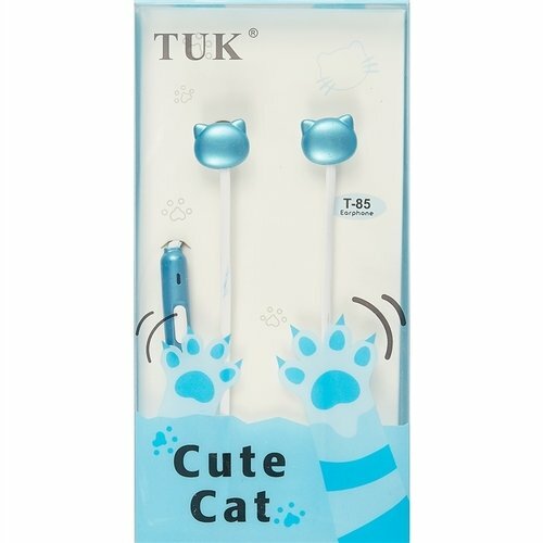 Fones de ouvido com fone de ouvido Kitty Cute cat (caixa de PVC)