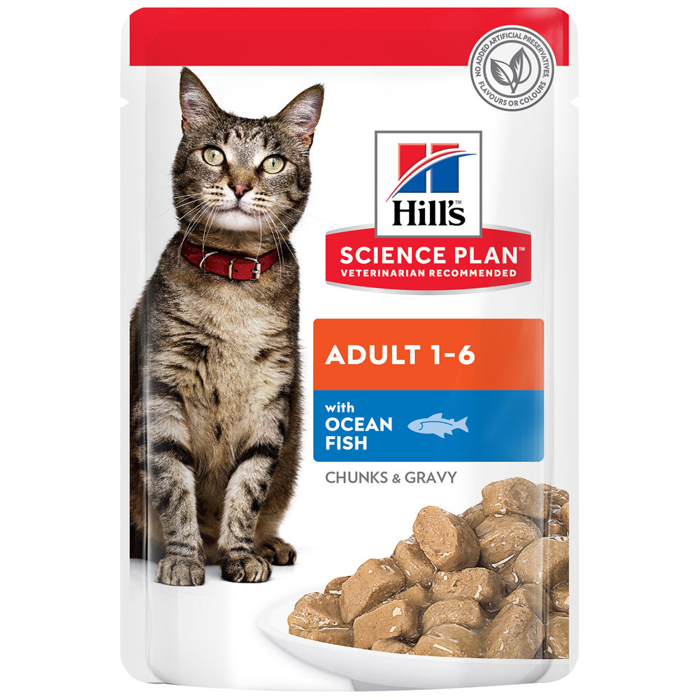 Hill's Science Plan Optimal Care Vuxen 1-6 för katter Optimal vård Havsfisk, 85g