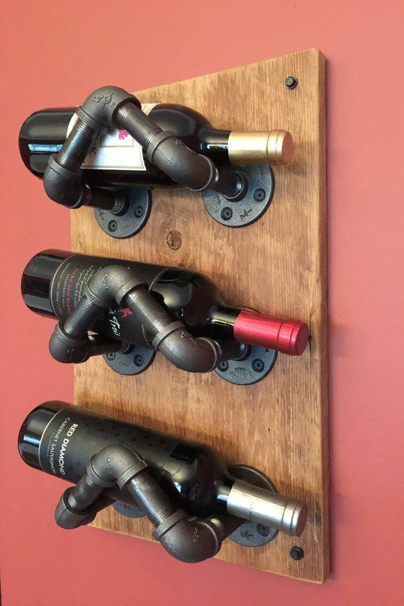 Loft Style Cast Iron Pipe Wine Rack