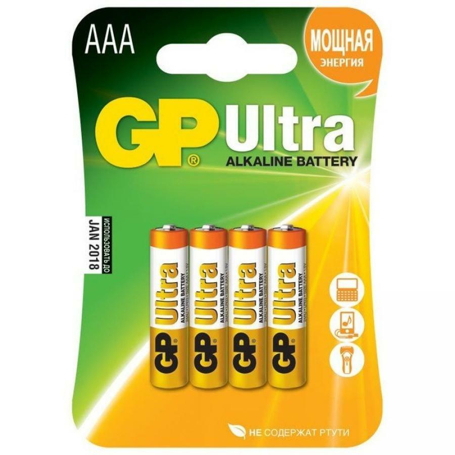 Batterij AAA GP Ultra Alkaline 24AU LR03 (4 stuks)