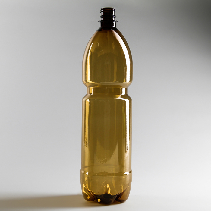 Botella, 1,5 l, PET, marrón, sin tapón